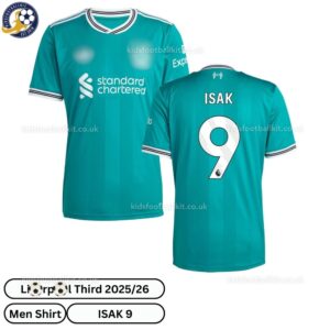 Lvr^_^pooI ISAK 9 Third 25 26 Men Football Shirt- overview